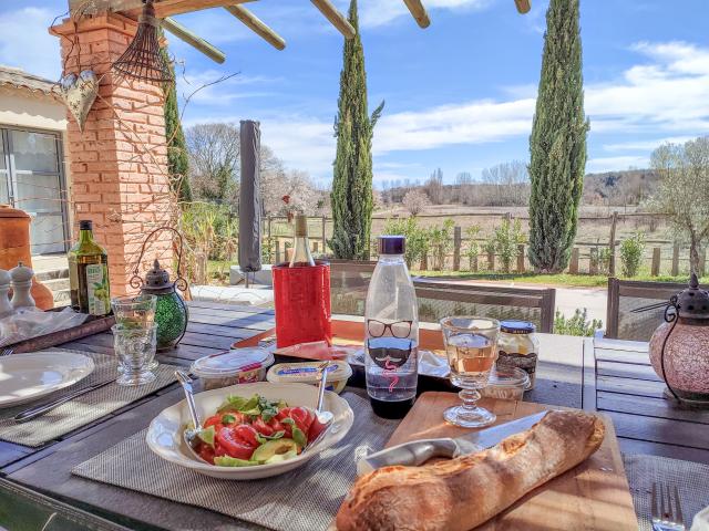 Uitzicht van vakantiehuis